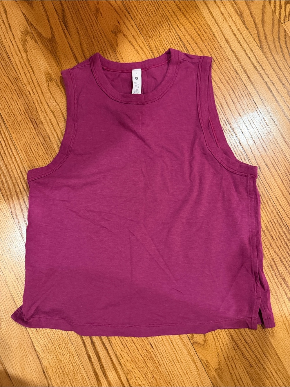 lululemon athletica Sleeveless Crew Tank — Deep Magenta